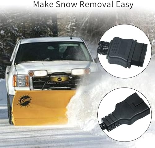 Snow Plow for Truck - Western Fisher Snow Plow Repair Harness Kit Replace 49317 22335K 49308 22336K with Dust Cover 9 Pin Truck Side Repair Harness Cover Included