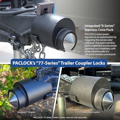 PACLOCK's 9-Series Patented Cone Puck w/Tapped Holes, Standard Rekeyable (SR), Keyed Alike U-Pick!, Stainless Steel