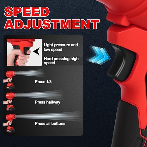 Leaf Blower Cordless with 2 X 4.0Ah Batteries and Charger for Yard Leaves