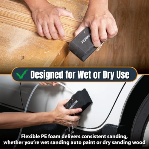 POWERTEC 7-Piece PSA Sanding Block Kit, PE Foam (72560)