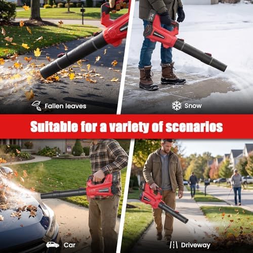 930CFM Electric Leaf Blower Cordless with 2 X 4.0 Batteries and Charger