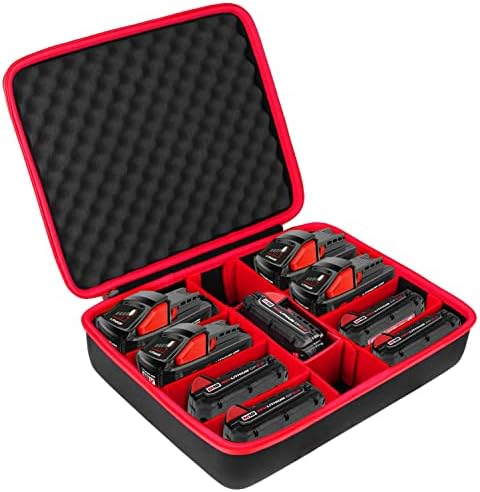 khanka Hard Case for Milwaukee Orbital Detail Sander + Hard Case for Milwaukee M12 M18 Battery and Charger