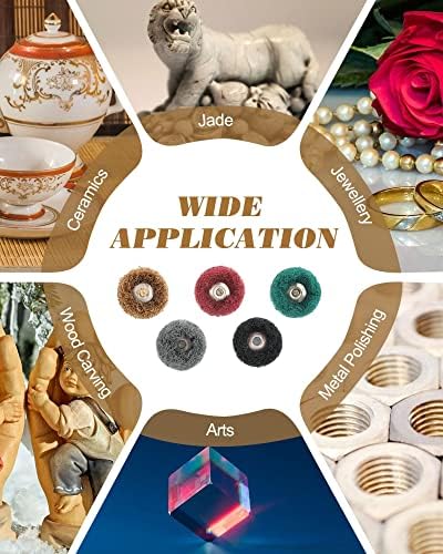 300 Pack Abrasive Wheels 1 Inch Buffing Polishing Wheel, 2.35 mm