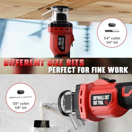 Cordless Drywall Cut Out Tool Fit for Milwaukee M18/18V Battery, Rotary Saw