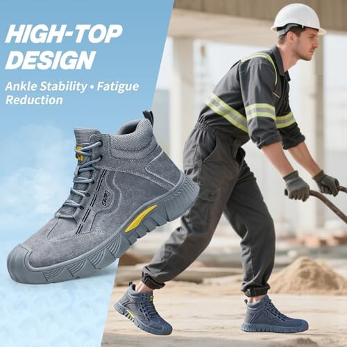 Steel Toe Shoes for Men Puncture Resistant Mens Safety Work Shoes