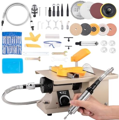 DZQ 69Pcs Accs Mini Table Saw Jewelry Making Polisher Flex Shaft