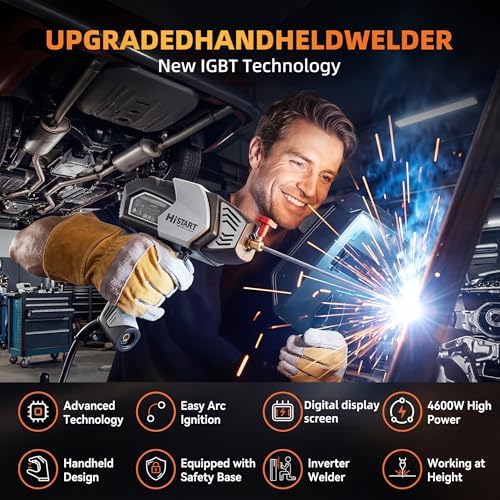 Portable Welding Machine, 110V Handheld Welder with IGBT Inverter, 5 Variable Current Adjustment ARC Welder for 3/32"-1/8" Rods,Welding Helmet,Carrying Case Included (GARY)