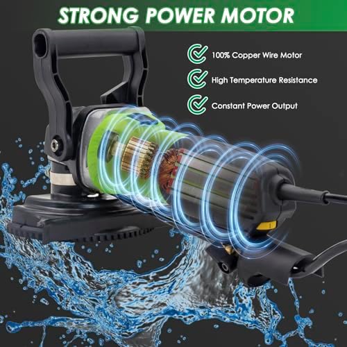800W Electric Wet Stone Polisher 4'' Variable Speed Grinder Buffing Machine, Countertop Concrete Polisher with 7PCS Diamond Polishing Pads for Granite, Tile, Cement Floor