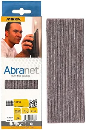 Mirka Abranet Net Sheets 2.75x8 inch Grit 120 Sandpaper 10 pcs