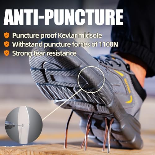 Steel Toe Shoes for Men Puncture Resistant Mens Safety Work Shoes