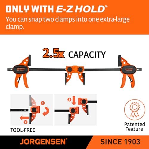 Jorgensen 6" Bar clamps for woodworking - 4-Pack