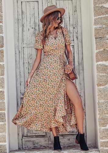 PRETTYGARDEN Women's Boho Floral Summer Maxi Dresses