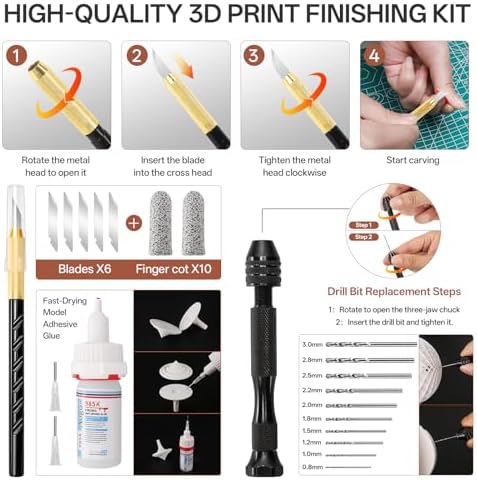 132Pcs 3D Printer Tools Kit with TPU Storage Case,3D Printer Accessories
