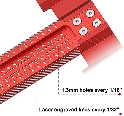 Precision Woodworking T Square 24inch, Reference Square for Layout & Setup