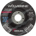 Weiler 56464 4-1/2" X 1/4" Wolverine Type 27 Grinding Wheel, A24R, 7/8" A.H. (Pack of 10)