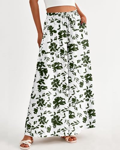 BTFBM Wide Leg Flowy Palazzo Pants for Women