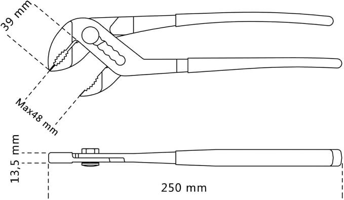 Beta 1048 10 Inch Slip Joint, Groove Joint Pliers