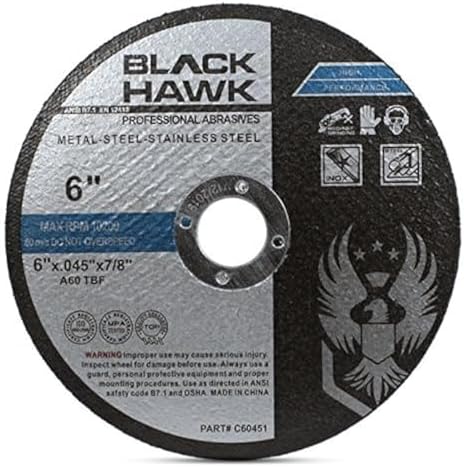 BHA 6" x.045 x7/8" Cut-Off Wheels for Metal & Stainless - 25 Pack