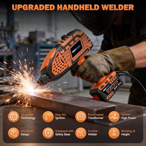 Display Handheld Welder, IGBT Inverter with 5 Adjustable, 20PCS Rods
