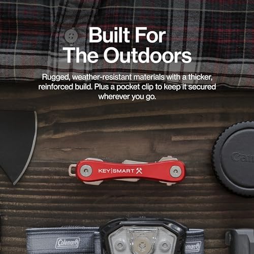 KeySmart Rugged Keychain Multitool Key Holder, Up to 14 Keys
