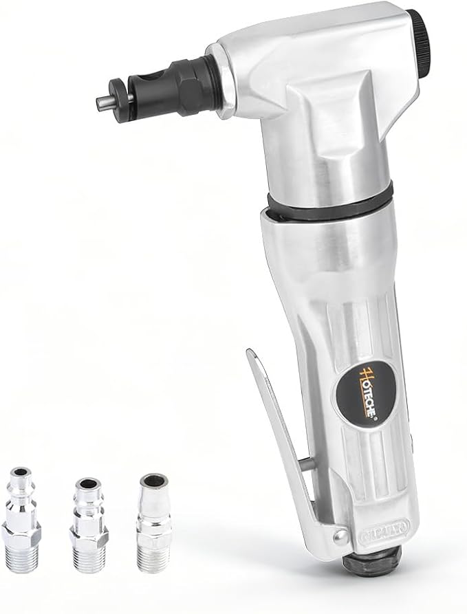Hoteche Air Nibbler, 3600RPM Pneumatic Metal Cutter for 0.5-1.2MM Iron & Aluminum, Silver, Color Box Packaging