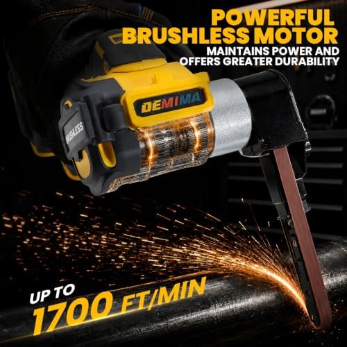 Cordless Belt Sander, Brushless Motor, for Dewalt 20V Battery(Tool Only)