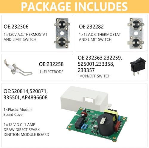 520814 Fit for Suburban 5 in1 RV Water Heater Furnace board Part Spare Kit