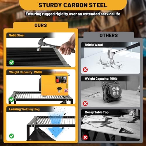 Plasma Cutting Table With Carbon Steel Frame And Replaceable Slats