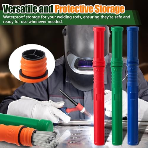 Tandefio 4 Pcs Welding Rod Storage Tube 40 Inch Tig Rod Holder, 4 Colors