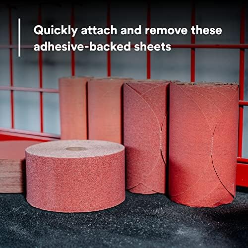 3M Red Abrasive Stikit Sheet Roll, 01681, P400, 2-3/4 in x 25 yd