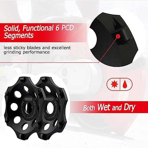 DT-DIATOOL PCD Diamond Grinding Cup Wheel 5 Inch Arbor 7/8" for Concrete Floor Epoxy Coating Adhesive Residue Paint Coatings(2-Pack)