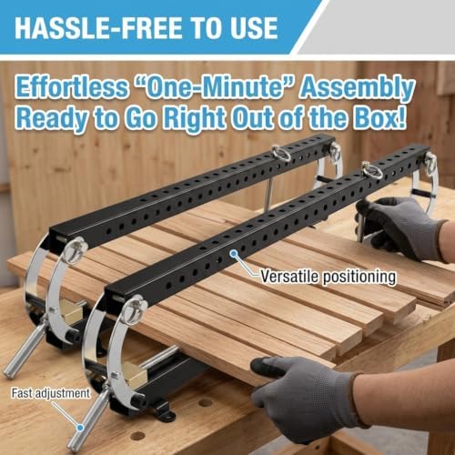 24" 2-Pack 4-Way Pressure Steel Parallel Panel Clamps for Cabinets
