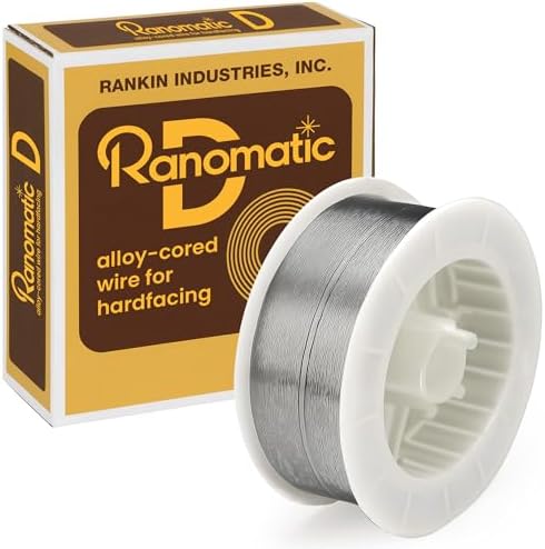 Rankin Ranomatic D Hardfacing Wire, General Purpose Welding Wire, Extreme Abrasion Resistance, Alloy-Cored Wire, Welding Equipment, 0.045" x 25 lb Spool