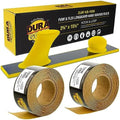 Dura-Gold Pro Series Firm & Flex Longboard Hand Sanding Block, Hook & Loop Backing & PSA Adapter Pad with 80 & 180 Grit Gold PSA Longboard Sandpaper