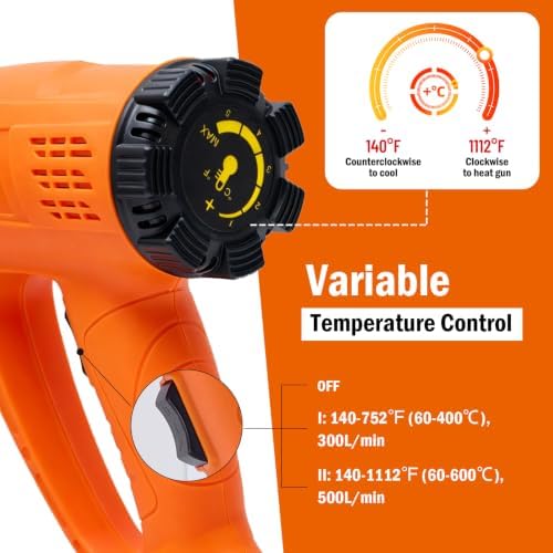 460PCS Waterproof Solder Seal Wire Connectors & 3:1 Heat Shrink Tubing with 1800W Heat Gun Kit 122℉~1202℉ Variable Temp 1.5S Fast Heating Overheat Protection for Auto Marine & Wiring Repair 10-26 AWG