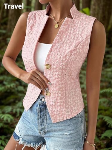 Mina Self Women's Sleeveless Sweater Vest,Knit Stretchy Dressy Casual Top