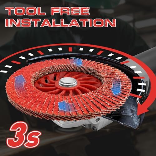Ceramic Flap Discs 4 1/2 for Angle Grinder, 40/60/80/120 Grit, 10 Pack