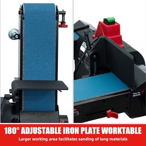 BUCKTOOL Dual Belt Sander for Knife Sharpening,4x36" Belts,1HP,2160FPM