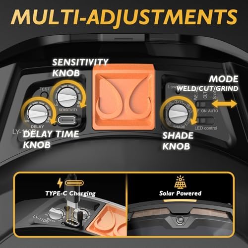TOOLIOM Auto-Darkening Welding Goggles with LED Light