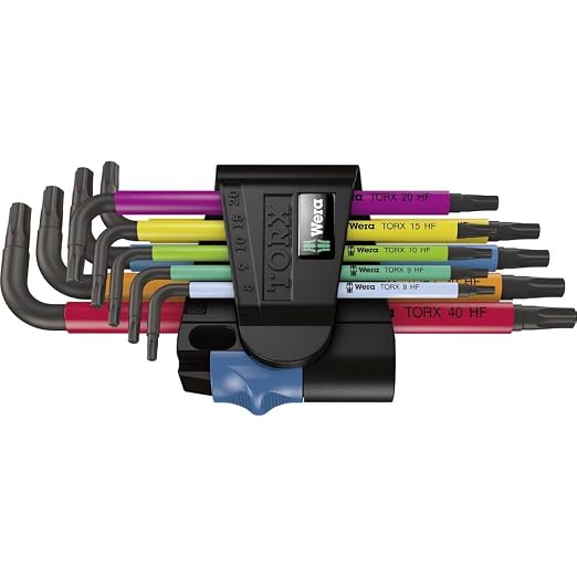 Wera 05024179001 Torx L-Key Set 967 Sl/9 with Holding Function,MULTI