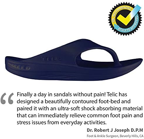 Telic Unisex Adult Energy Flip Flop Arch Support Cushioned Sandals