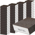 Gisafai 200 Pcs Dual Angle Sanding Sponge Bulk, 80/120 Grit Double Sided Reusable Washable Sponge Sandpaper Block for Drywall, Wood, Metal, Glass, Med/fine