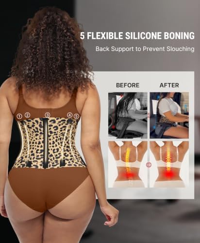 FeelinGirl Waist Trainer for Women Corset Tummy Control Faja Body Shaper
