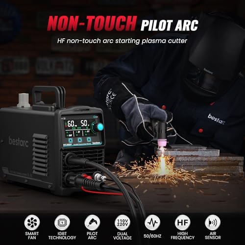 Bestarc 50A Plasma Cutter Machine, Pilot Arc, IGBT 110V/220V Dual Voltage