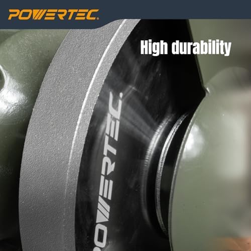 POWERTEC CBN Grinding Wheel 8 Inch 320 Grit, 1-1/2" Wide, 5/8" Arbor – Bench Grinder Sharpening Wheel for HSS Tools, Lathe Chisels, and Woodturning Tools (15705)