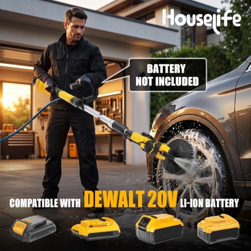 Cordless Electric Power Scrubber Compatible with DeWalt 20V Max Battery
