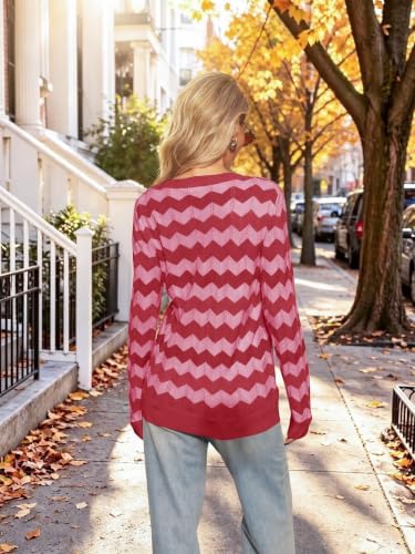Womens Sweaters Crew Neck Long Sleeve Casual Fall Outfits Fashion Clothing