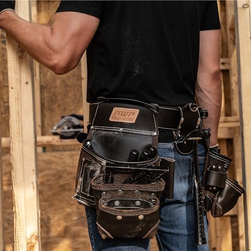 AWP Tool Belt Tool Rig, Durable Premium Utility Belt Organizer for Men & Women, Utility Work, Electrician, Mechanic
