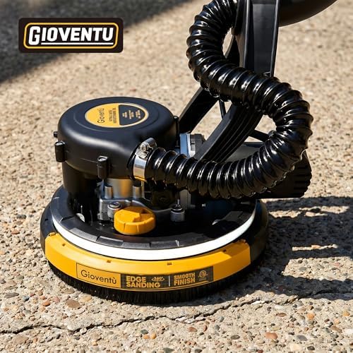Electric Drywall Sander with Vacuum, 750W 7A, 26' Cord for Ceiling & Wall