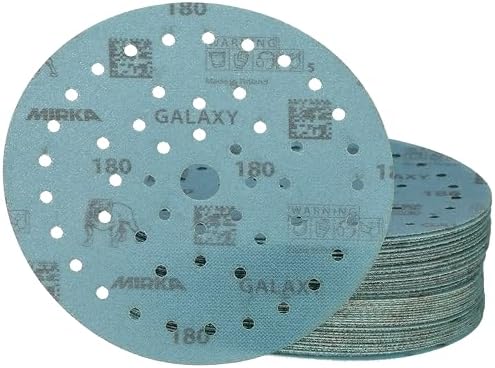 Mirka Galaxy Multifit Sandpaper 6 inch Grit 180 50 Discs Pack